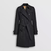 【二】BURBERRY 巴宝莉 女士棉质中长款 Kensington Heritage 风衣 深蓝色 8045775 A1177 商品缩略图0