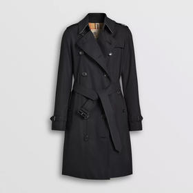 【二】BURBERRY 巴宝莉 女士棉质中长款 Kensington Heritage 风衣 深蓝色 8045775 A1177