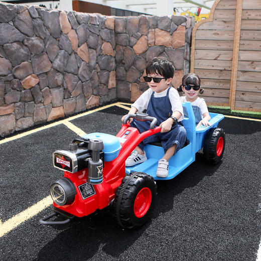 贝多奇 儿童拖拉机玩具车可坐人儿童电动车四轮电动汽车 BDQ 商品图0