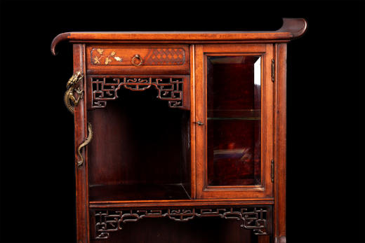 独角鹿西洋古董家具19世纪法国出品Viardot风格木制镶嵌展示柜 商品图1