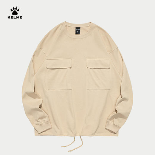 卡尔美卫衣男2022夏款运动套头衫简约宽松休闲纯棉长袖男装 商品图0