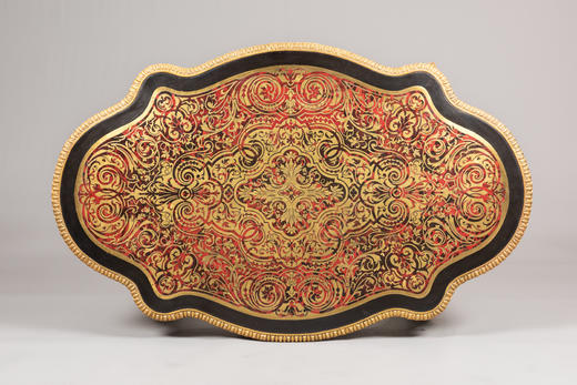 国内现货独角鹿西洋古董家具布勒工艺镶嵌珍贵材质铜鎏金书桌茶几 商品图4