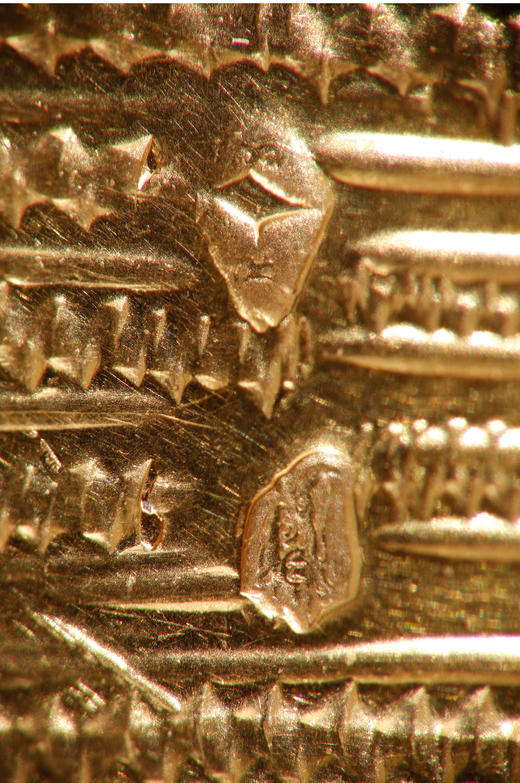 独角鹿西洋古董法国18K金镶嵌血滴石野生珍珠八音盒挂坠 商品图3