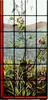 独角鹿西洋古董法国工坊花鸟飞蝶水边风景彩绘玻璃花窗一对 商品缩略图3