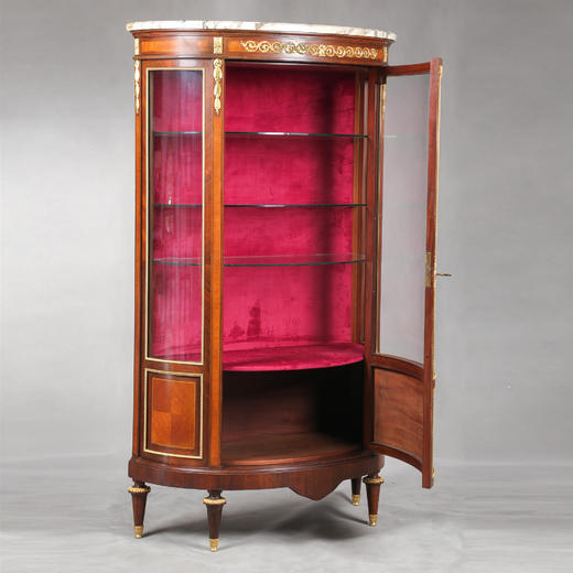 国内现货独角鹿西洋古董家具19世纪末法国细木镶嵌玻璃展柜展示柜 商品图2