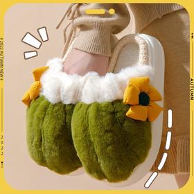 踩屎感棉拖鞋女秋冬季室内家居家用新款厚底防滑毛绒保暖拖鞋男士exo2