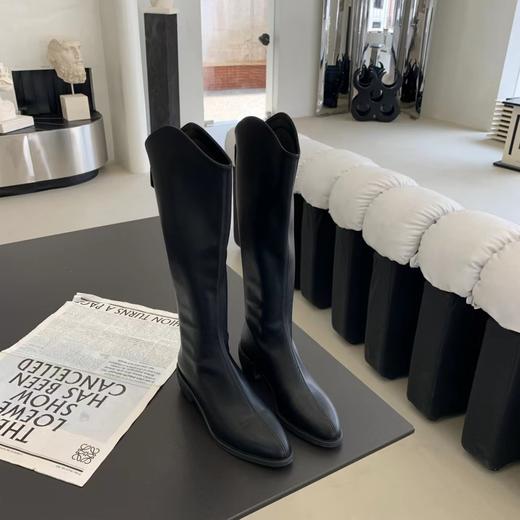 【百图lulu定制】【修腿神靴】弹力尖头 前V后V口  后拉链   中高筒靴   骑士长靴 商品图11