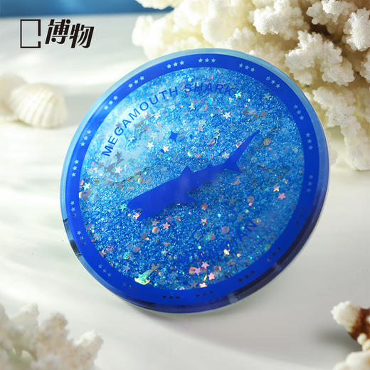 博物巨口鲨夜光流沙杯垫 商品图1