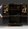 独角鹿西洋古董家具中国山毛榉木硬石镶嵌母贝皂石描金柜子立柜 商品缩略图2