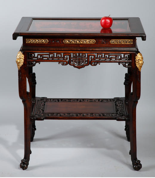 独角鹿西洋古董家具法国出品东方风格玻璃展示柜展示方桌 商品图1