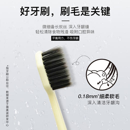 舒客  宽头密炭沁爽牙刷  4支 ZHS-KT04 商品图1