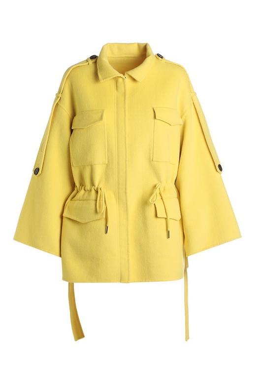 FIVE PLUS（5+） 亮黄色羊毛双面呢外套 10248 商品图5