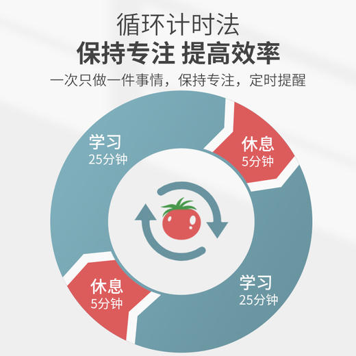 南国书香计时器定时学习闹钟两用学生专用自律考研静音提醒做作业 商品图4