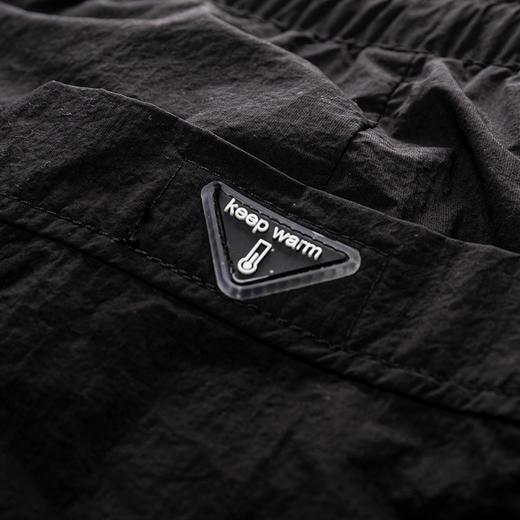 卡尔美梭织工装裤男2022早春秋款抽绳加绒束脚潮流裤休闲裤 商品图3