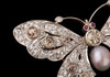 独角鹿西洋古董珠宝首饰法国出品红宝石镶嵌天然珍珠蝴蝶造型胸针 商品缩略图3
