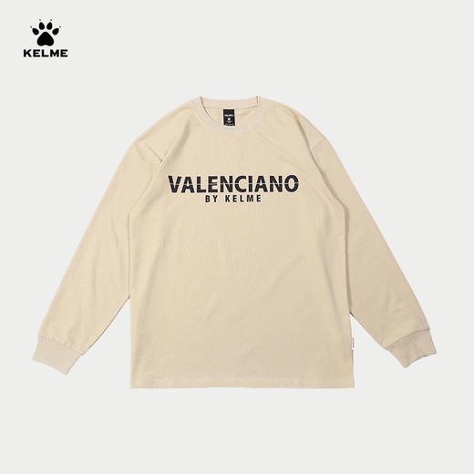 卡尔美长袖T恤男2022新款圆领宽松字母长T纯棉 商品图2