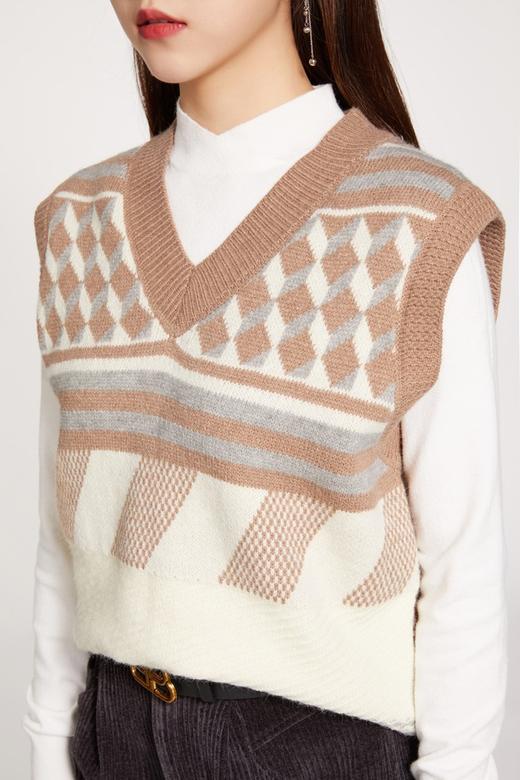 HAYES 复古V领背心毛衫 10001 商品图3