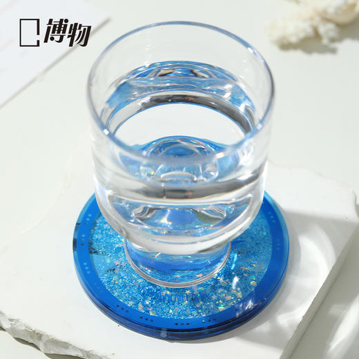 博物巨口鲨夜光流沙杯垫 商品图2