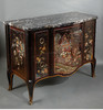 独角鹿西洋古董家具中国风花鸟人物彩漆描金大理石台面斗柜边柜 商品缩略图1