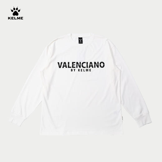 卡尔美长袖T恤男2022新款圆领宽松字母长T纯棉 商品图3