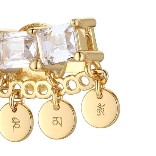 真言系列 银镀金镶嵌锆石耳钉 醍醐xZEEMOU ZENG原创设计 商品图4