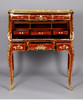 独角鹿西洋古董家具林克路易十五风铜鎏金细木镶嵌弧面翻盖写字桌 商品缩略图1