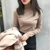 【买一送一 修身百搭时尚打底衫】纯色半高领打底衫秋冬新款薄修身显瘦长袖T恤女学生韩版上衣 商品缩略图4