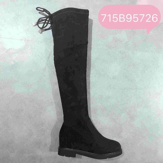 新品弹力绒加绒内增高高靴715B95726 商品图0
