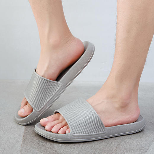 京东京造 糖果色四季家居拖鞋 轻便软弹休闲浴室凉拖鞋男款 水泥灰275 JZ-7095 商品图1