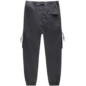 卡尔美梭织工装裤男2022早春秋款宽松束脚百搭黑色休闲裤子