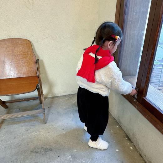 【宝宝圣诞卫衣】2岁女童毛毛卫衣加绒加厚 圣诞节圣诞老人韩版儿童圆领长袖卫衣 商品图3