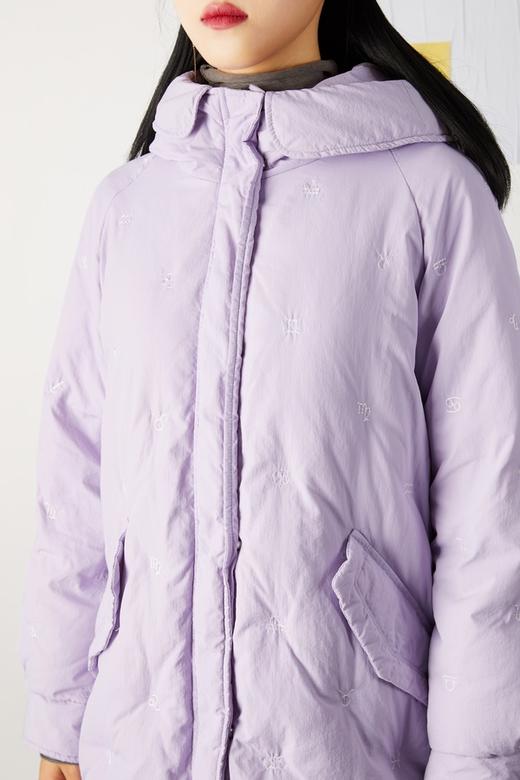 ELLA JADE 星座刺绣紫色连帽羽绒服 8454 商品图3