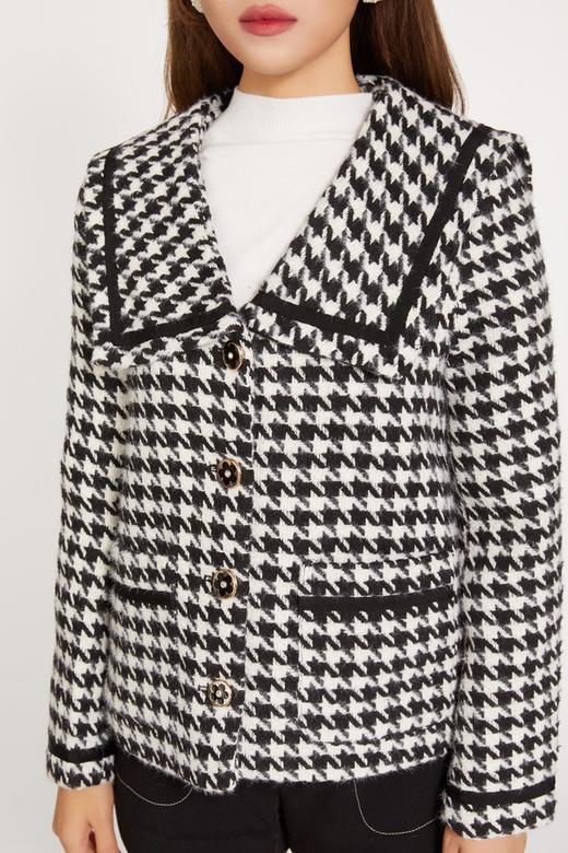 Le Malene 法式复古千鸟格外套 10045 商品图3