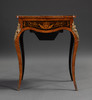 独角鹿西洋古董家具路易十五风格铜鎏金修饰细木镶嵌带镜子桌子 商品缩略图1