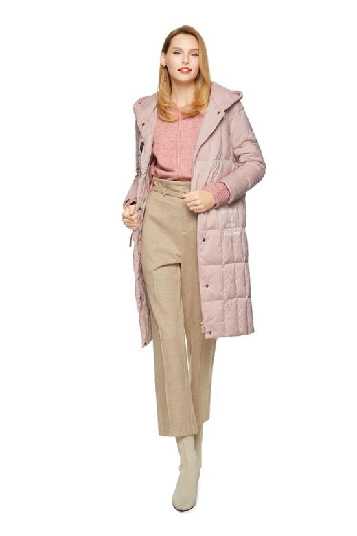 灵音 甜美粉字母绗缝羽绒服 8432 商品图0