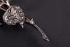 独角鹿西洋古董珠宝首法国18k金银镶嵌钻石玫瑰切钻石颤抖花胸针 商品缩略图4