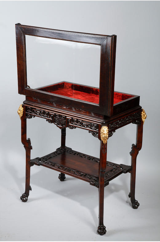 独角鹿西洋古董家具法国出品东方风格玻璃展示柜展示方桌 商品图3