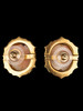 独角鹿西洋古董珠宝首饰黄金丝古典女神卡梅奥Cameo贝壳浮雕耳坠 商品缩略图4