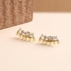 真言系列 银镀金镶嵌锆石耳钉 醍醐xZEEMOU ZENG原创设计 商品缩略图0