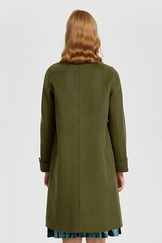 Eifini伊芙丽 军绿色简约气质大衣 10172 商品图2