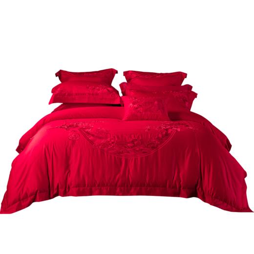 多喜爱 喜玫瑰婚庆新绒棉缎纹床上用品八件套 美满人生（红） cs 商品图7