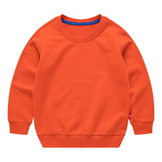 【纯棉的穿着才舒服】儿童卫衣秋季新款男童韩版圆领套头衫女童纯色宽松长袖上衣潮 商品图13