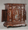 独角鹿西洋古董家具19世纪末亚洲东方风吉祥花鸟漆木镶嵌螺钿边柜 商品缩略图2