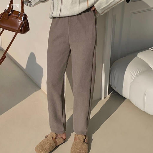 【显瘦遮肉又有范】灯芯绒休闲裤修饰腿型凸显大长腿舒适减龄不挑身材秋冬加厚款 商品图9
