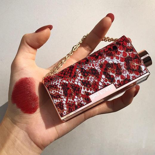 小香风皮草口红不掉色学生款带镜子显白红棕烂番茄色抖音网红同款 商品图0