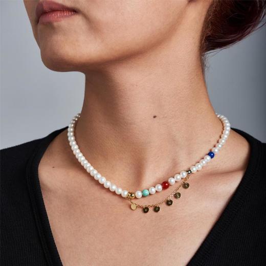 真言系列 六字真言珍珠项链 配绿松石红玛瑙青金石 醍醐xZEEMOU ZENG原创设计 商品图1