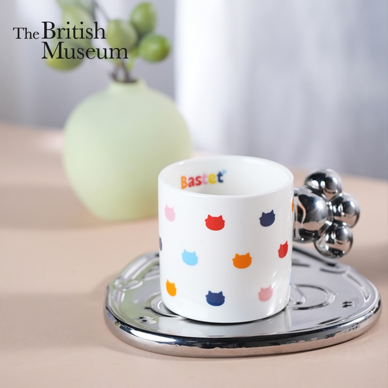 大英博物馆盖亚·安德森猫和她的朋友们系列现代简约电镀猫爪杯盘礼盒