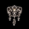 独角鹿西洋古董珠宝铂金镶嵌天然海水珍珠钻石心花绽放胸针吊坠 商品缩略图0