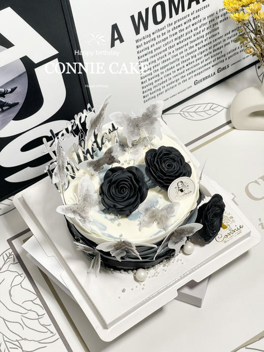 【1237】黑色翻糖玫瑰 商品图3