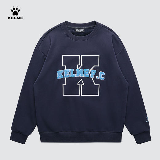 卡尔美圆领卫衣男2022秋冬新款长袖宽松圆领T恤男士上衣 商品图0